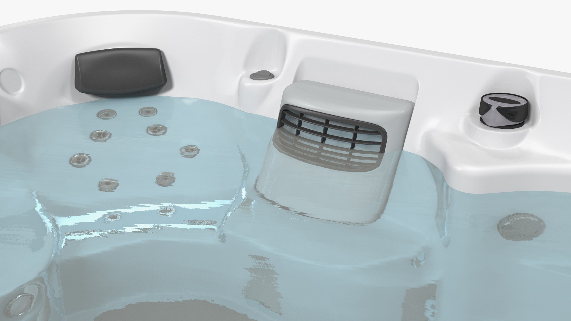 Spa Hot Tub with Water 3D