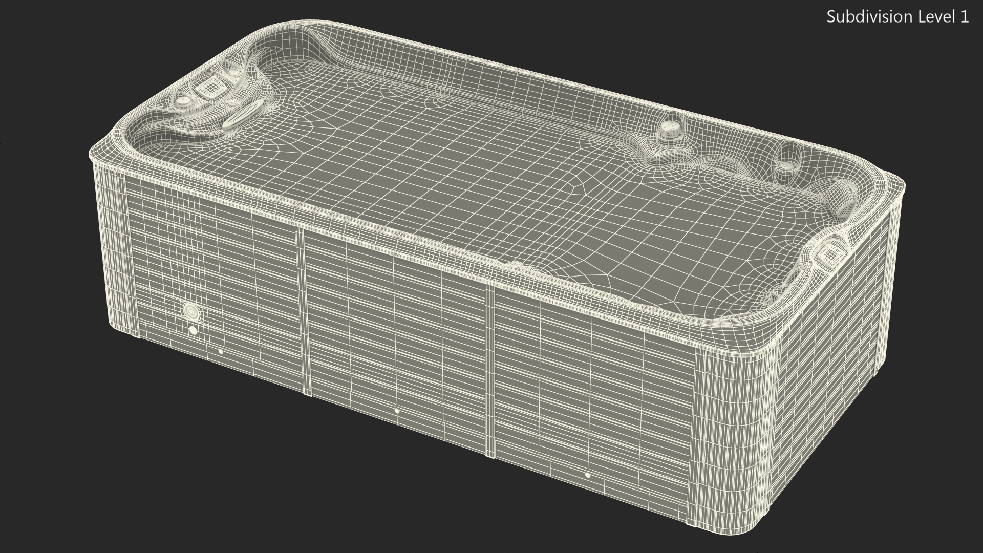 Spa Hot Tub with Water 3D