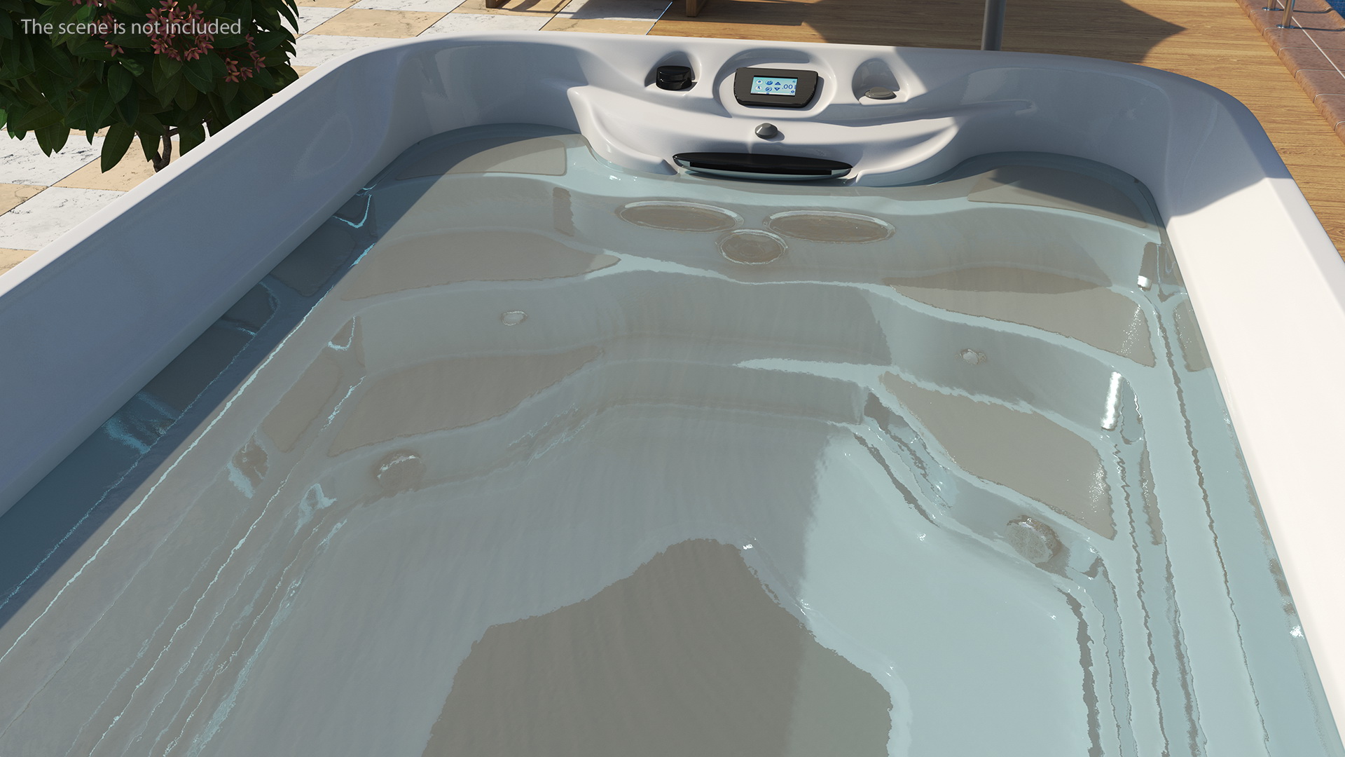Spa Hot Tub with Water 3D