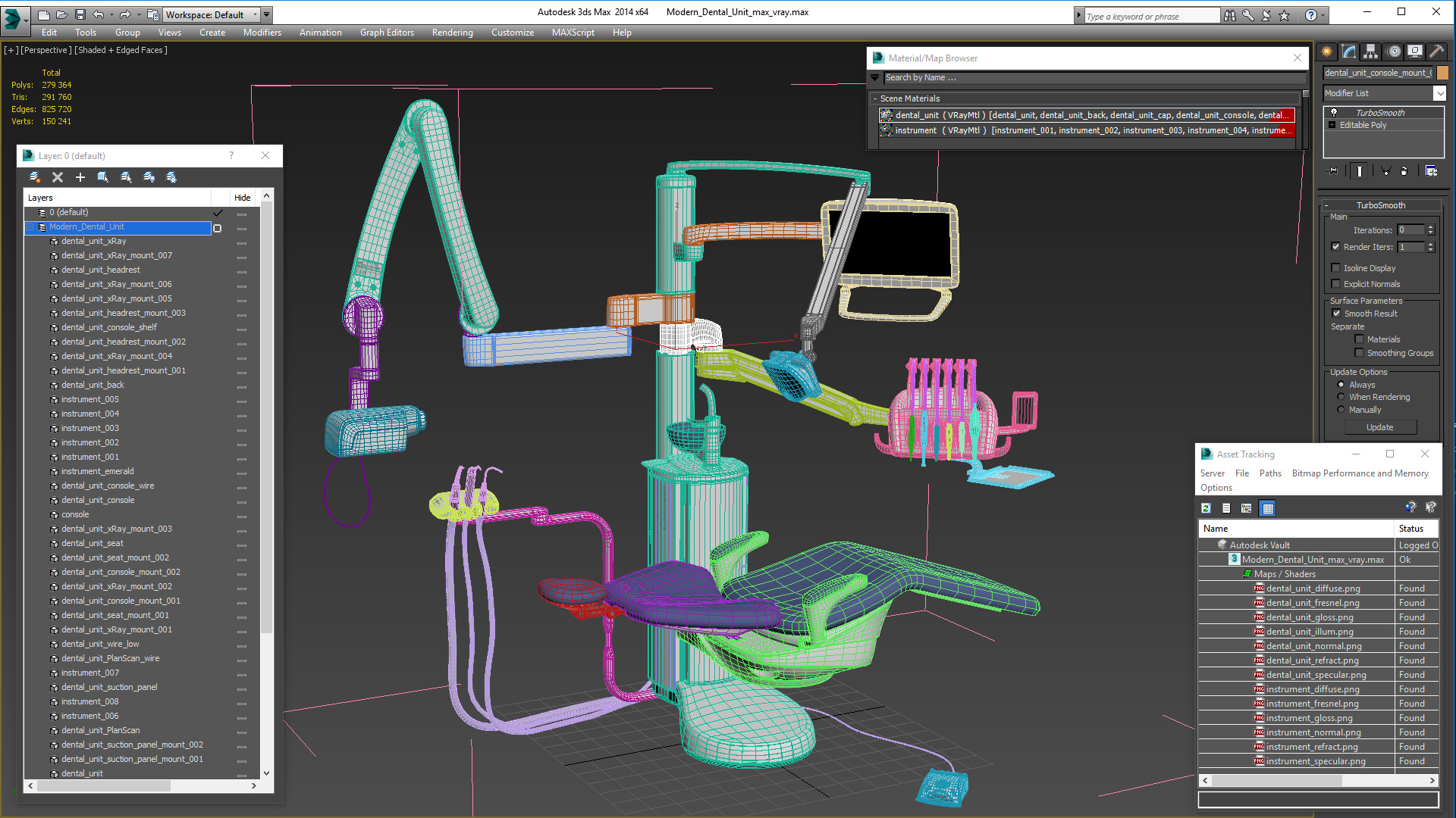 3D Modern Dental Unit model