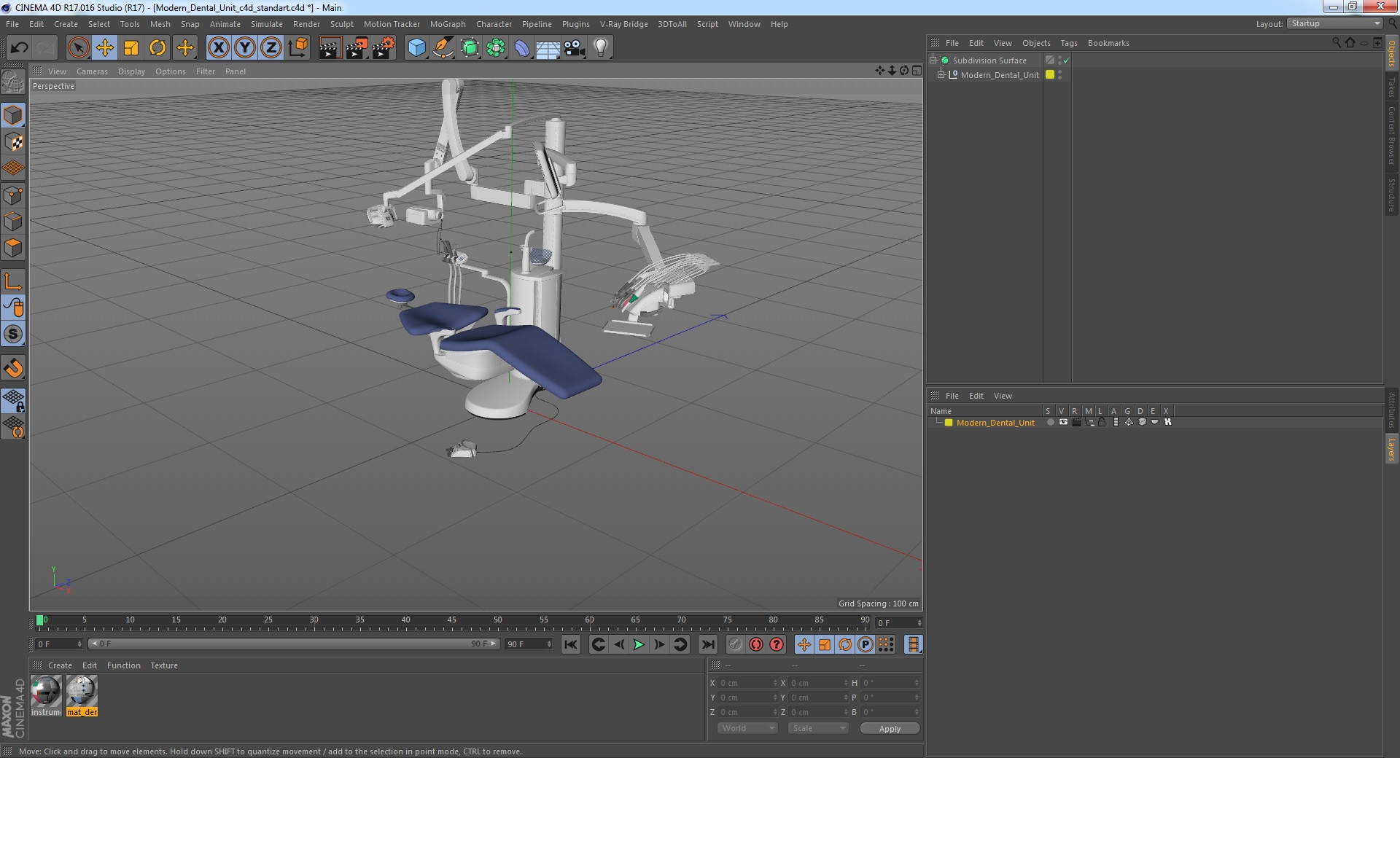 3D Modern Dental Unit model