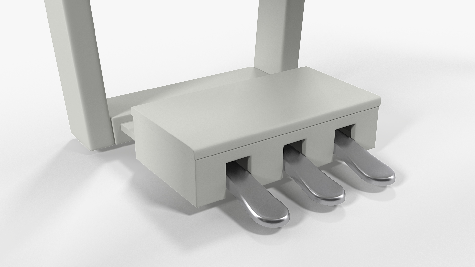 White Professional Digital Piano 3D