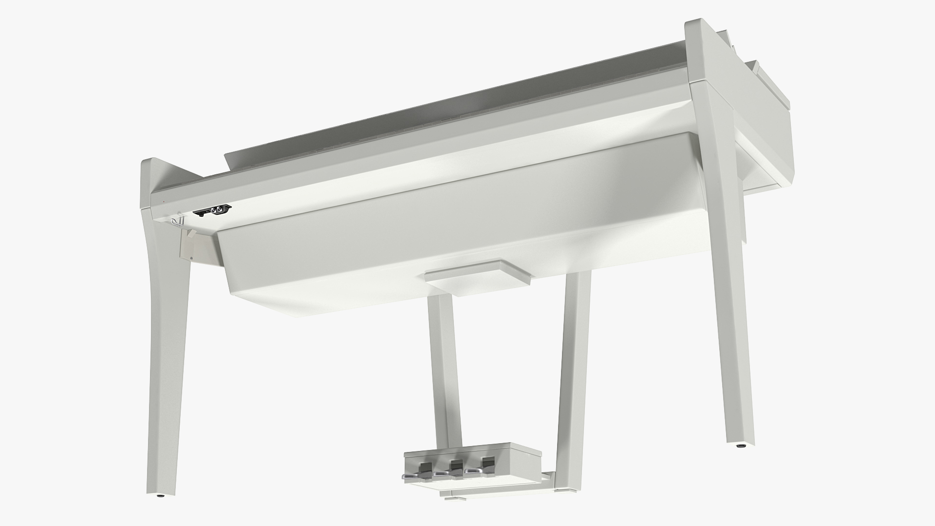 White Professional Digital Piano 3D