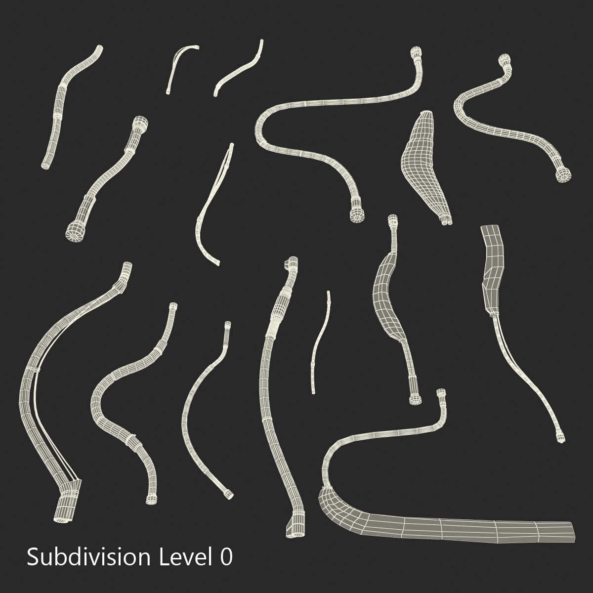 3D Industrial Cables Set 2 model
