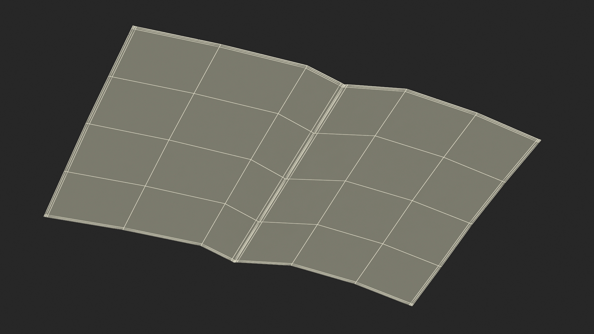 White Paper Sheet Folded 3D model