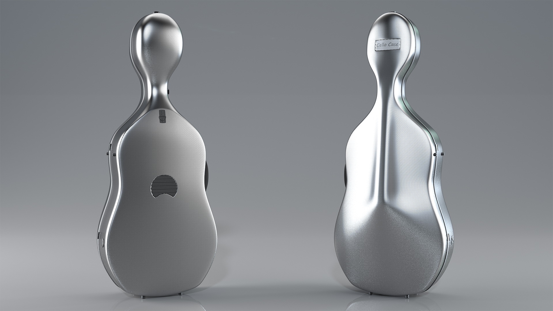 Carbon Classic Cello Case Closed 3D