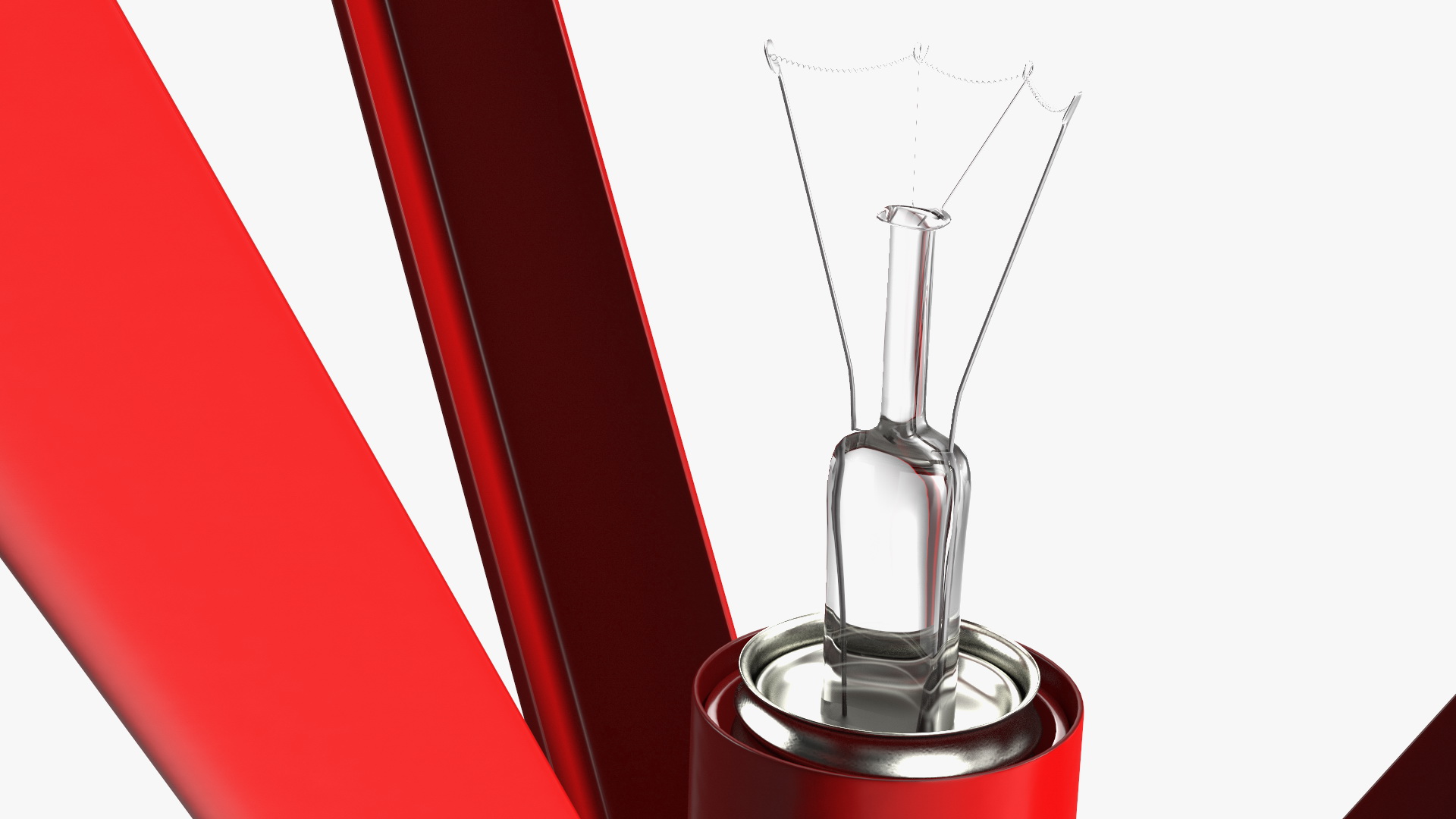Hanging Light Triangle Shape Red 3D