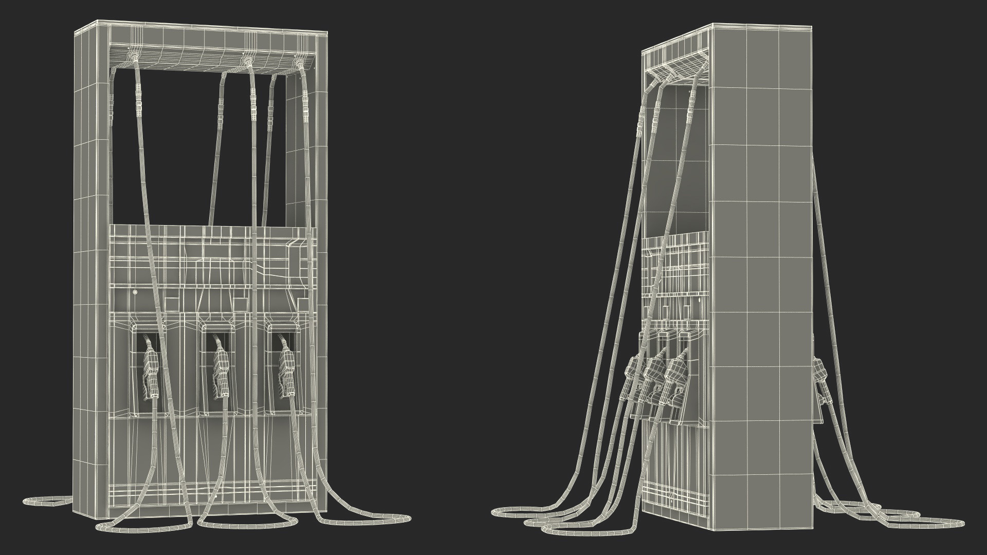 3D Gas Pump Blue model