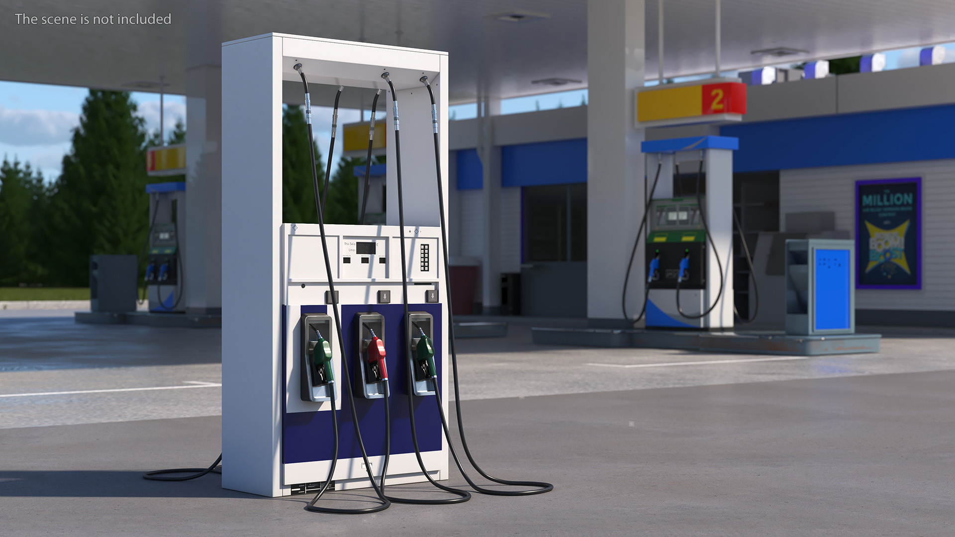 3D Gas Pump Blue model