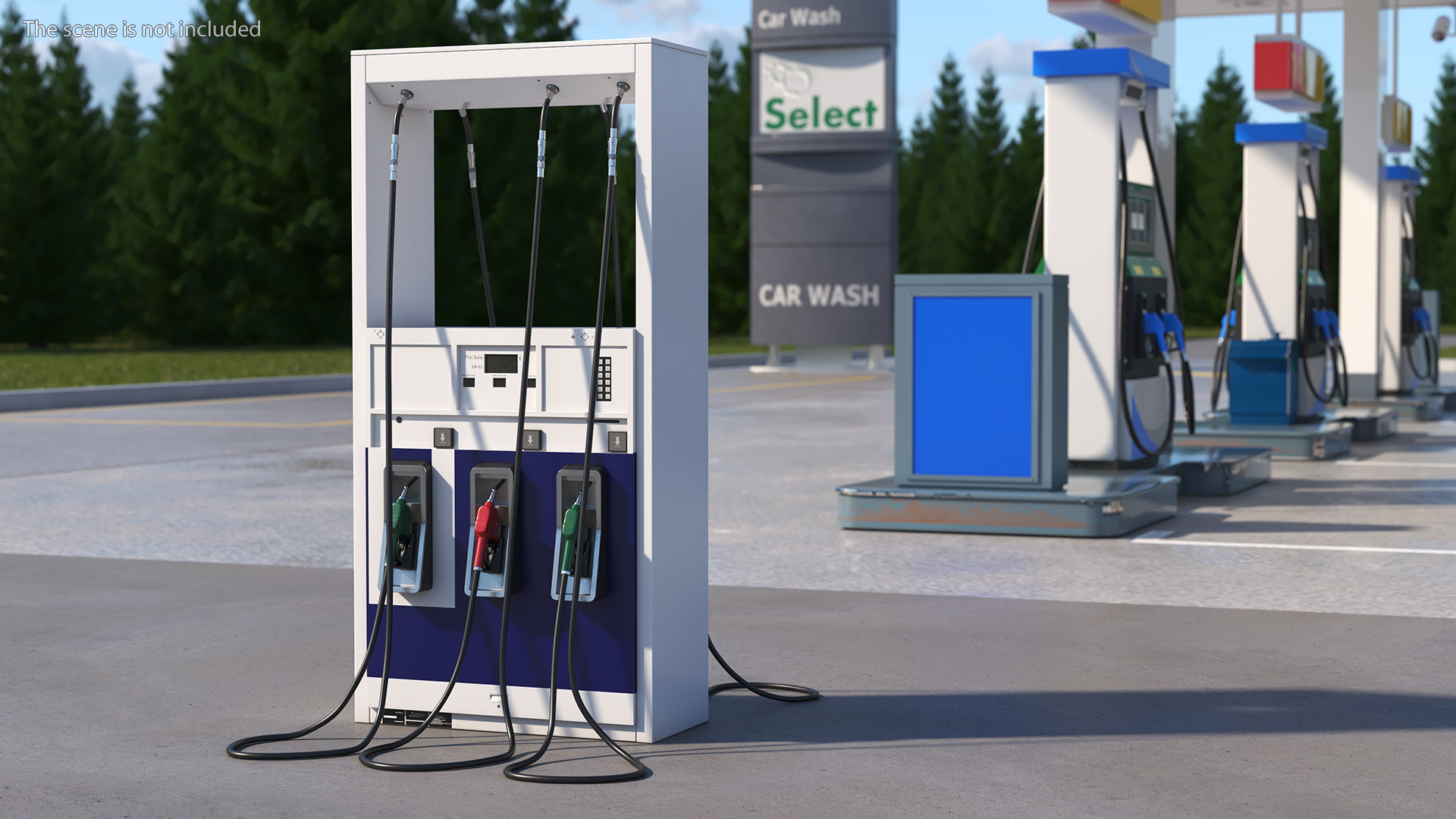 3D Gas Pump Blue model