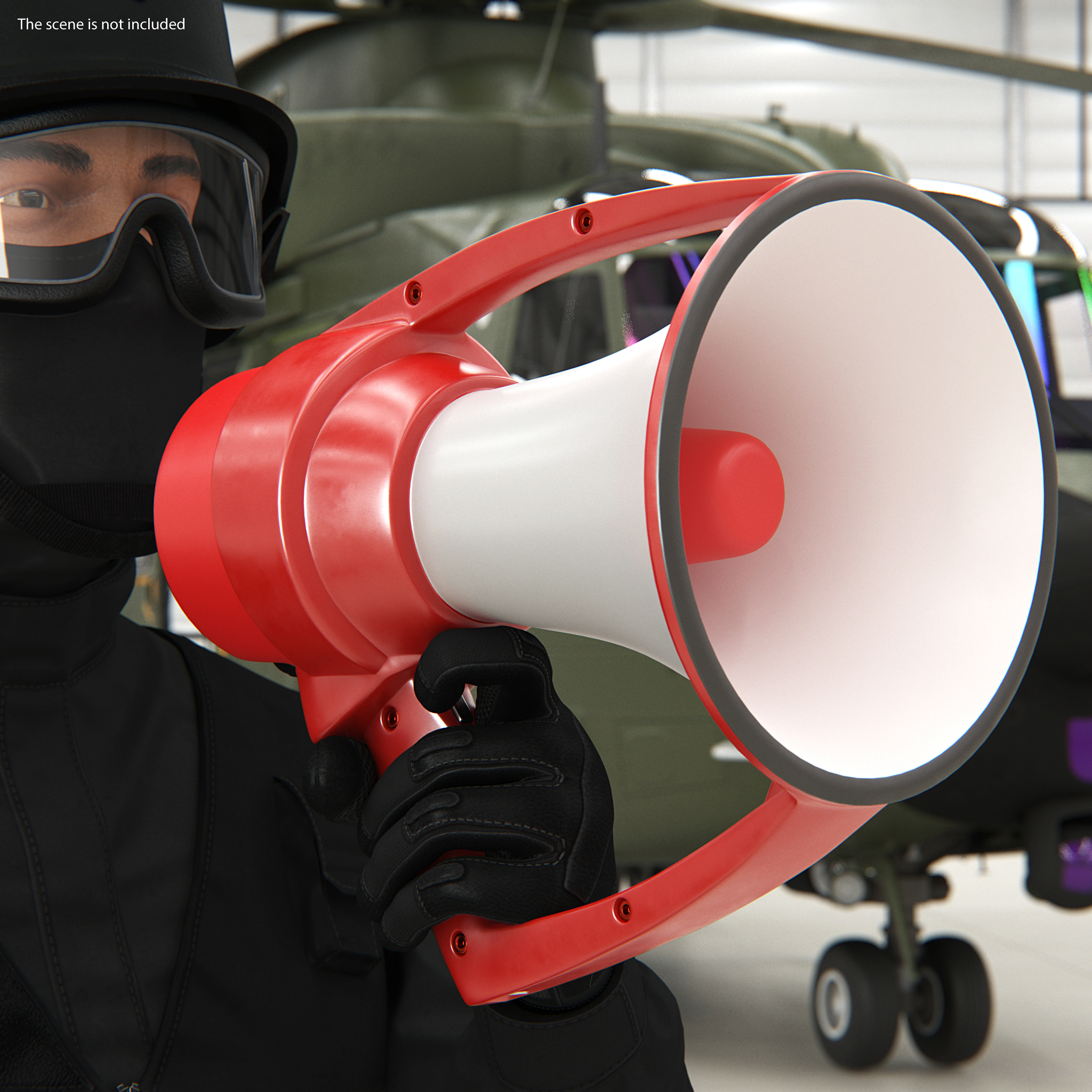 3D Electric Handheld Waterproof Megaphone model