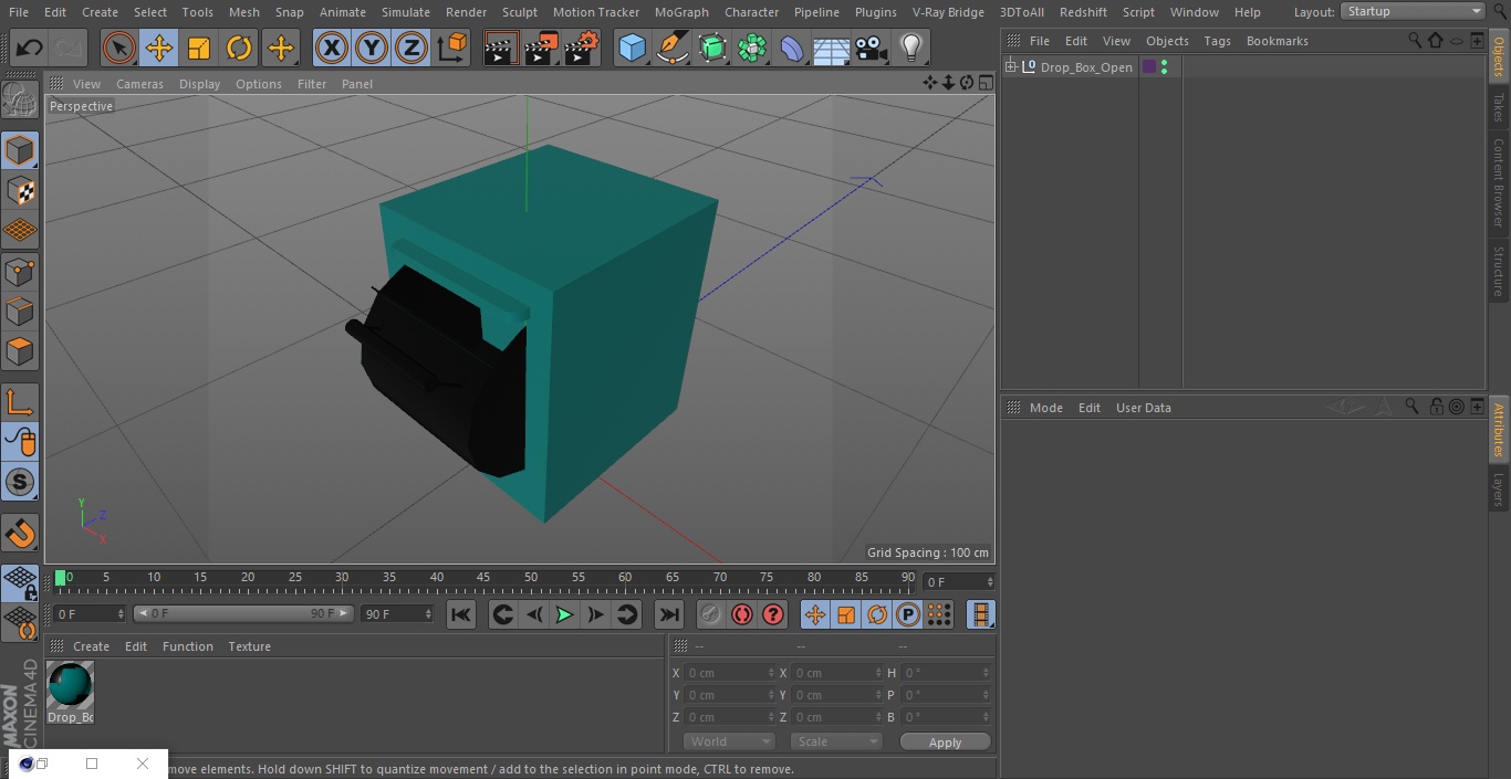 3D Drop Box Open model
