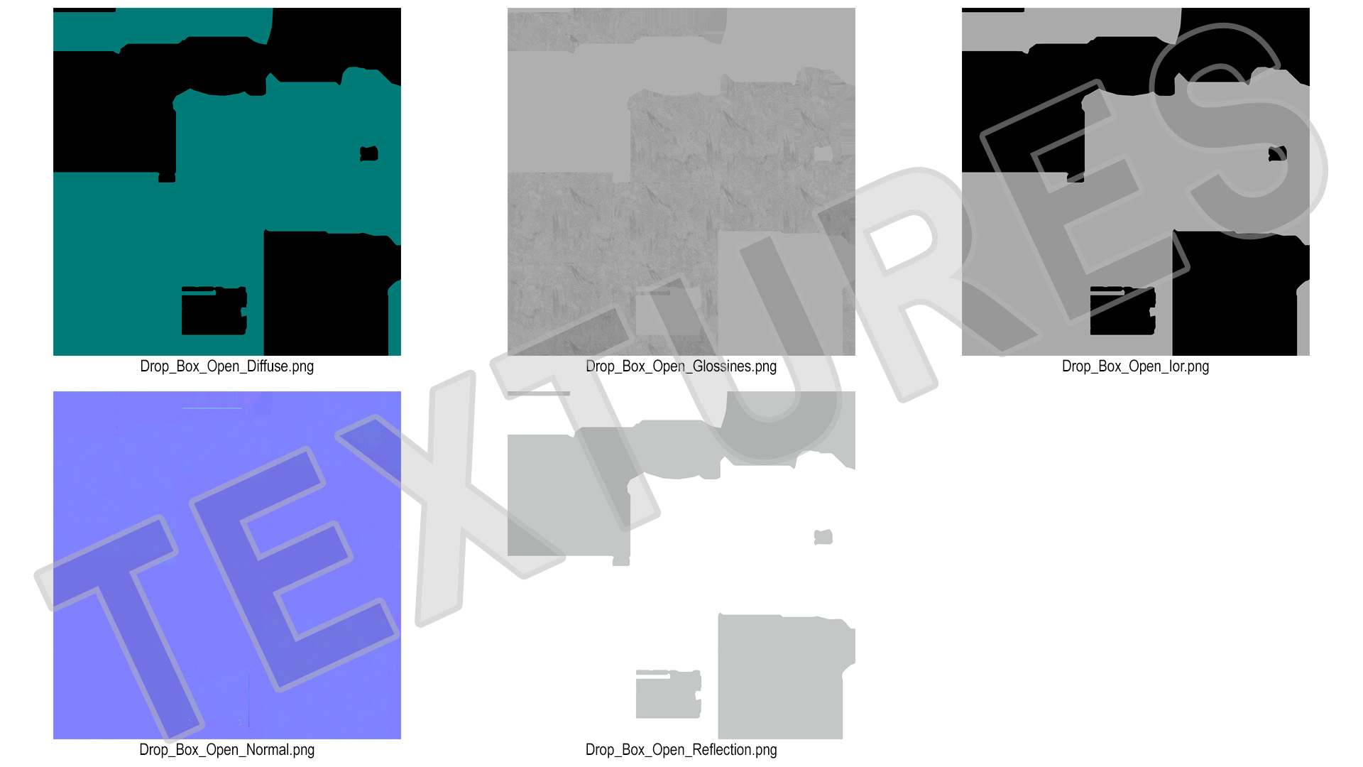 3D Drop Box Open model