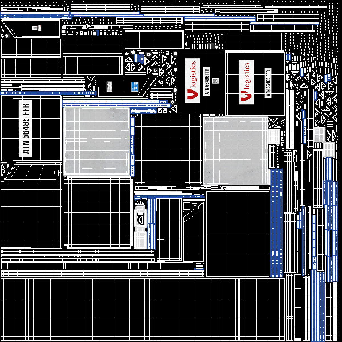3D LD3 Aluminium Airport Container Aged
