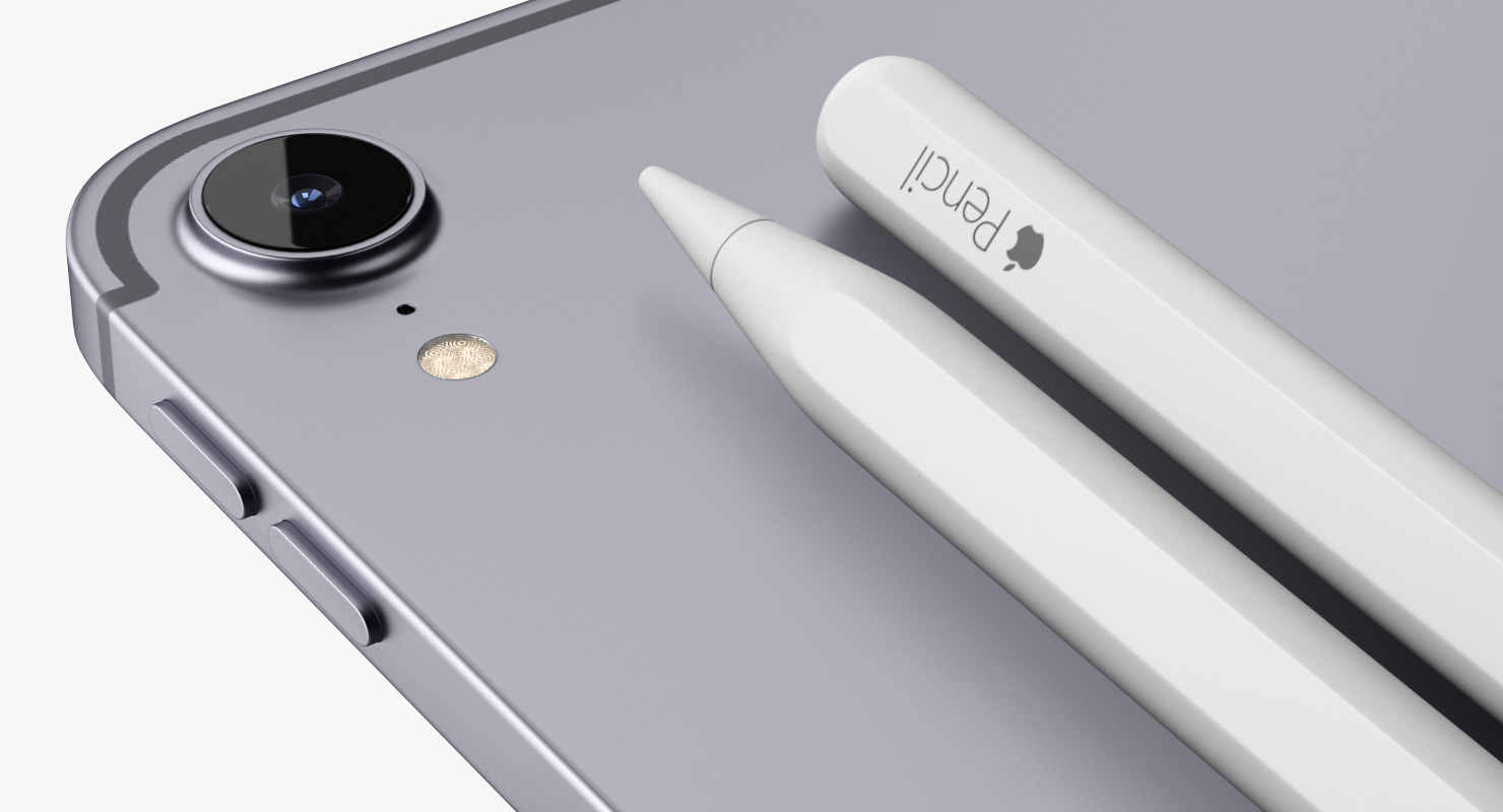3D Apple iPad Pro with Pencil
