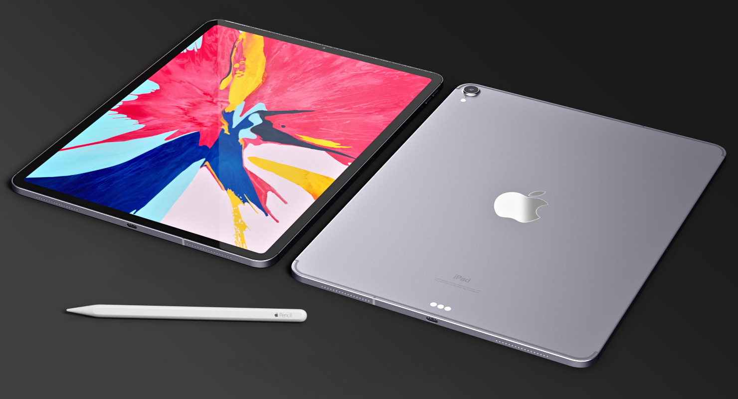 3D Apple iPad Pro with Pencil