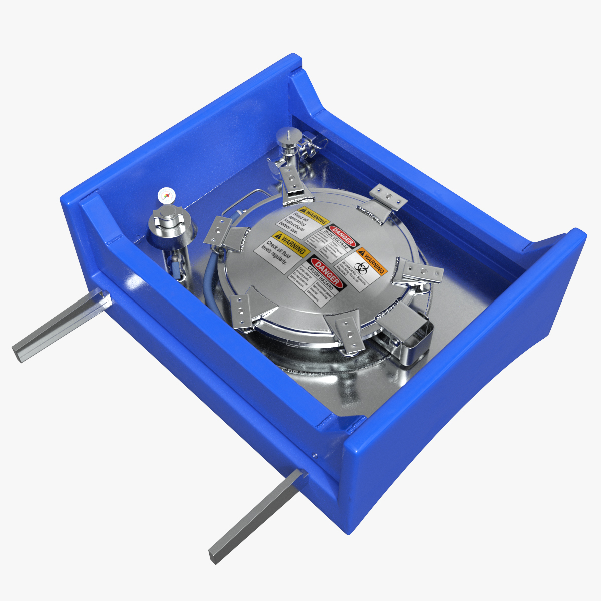 Tank Trailer Manway Box Module 3D model preview