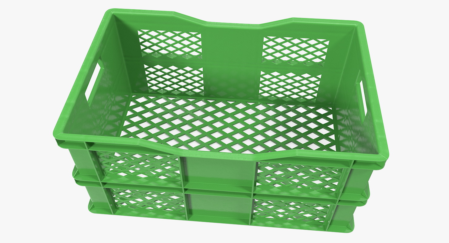 Large Plastic Crate 3D model