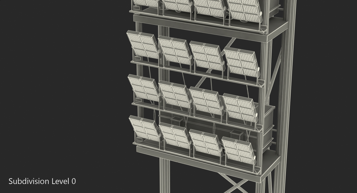3D Stadium Lighting Pole