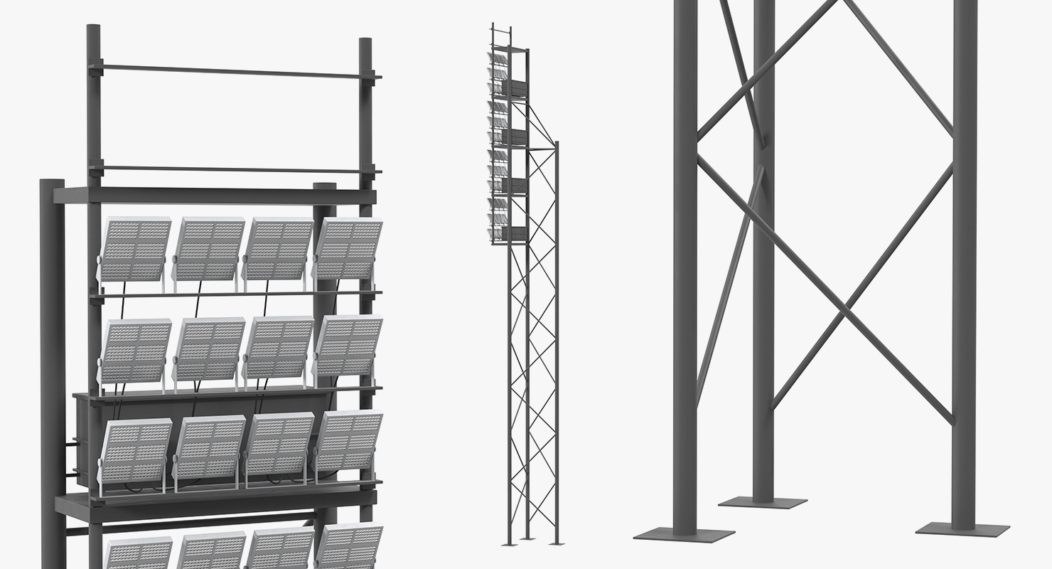 3D Stadium Lighting Pole