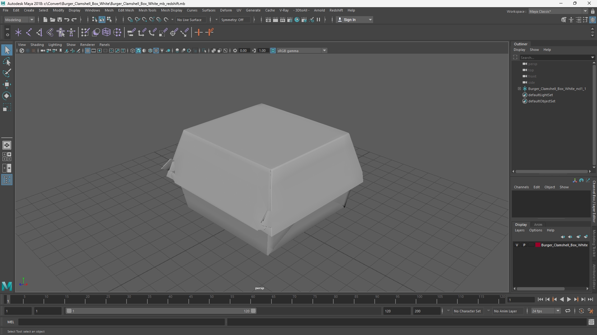 Burger Clamshell Box White - view 11