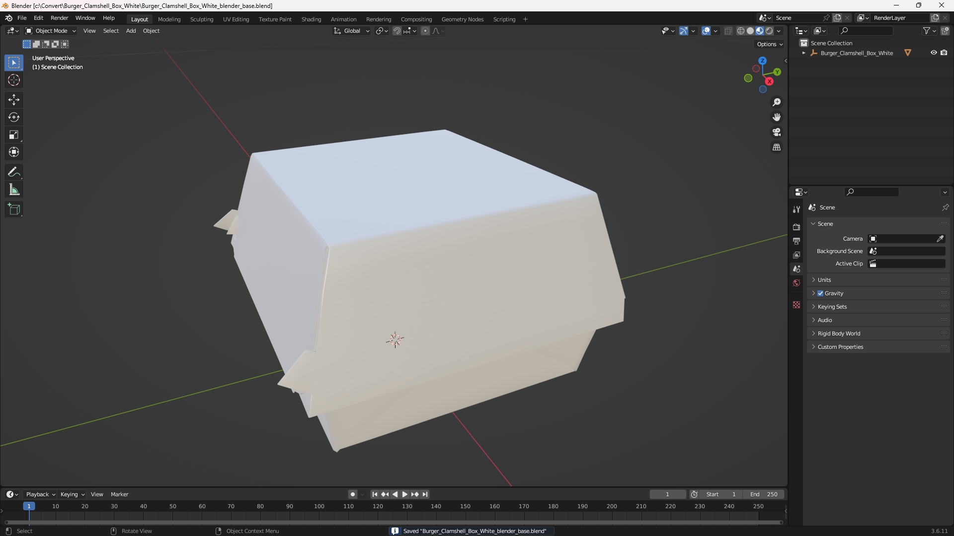 Burger Clamshell Box White - view 10