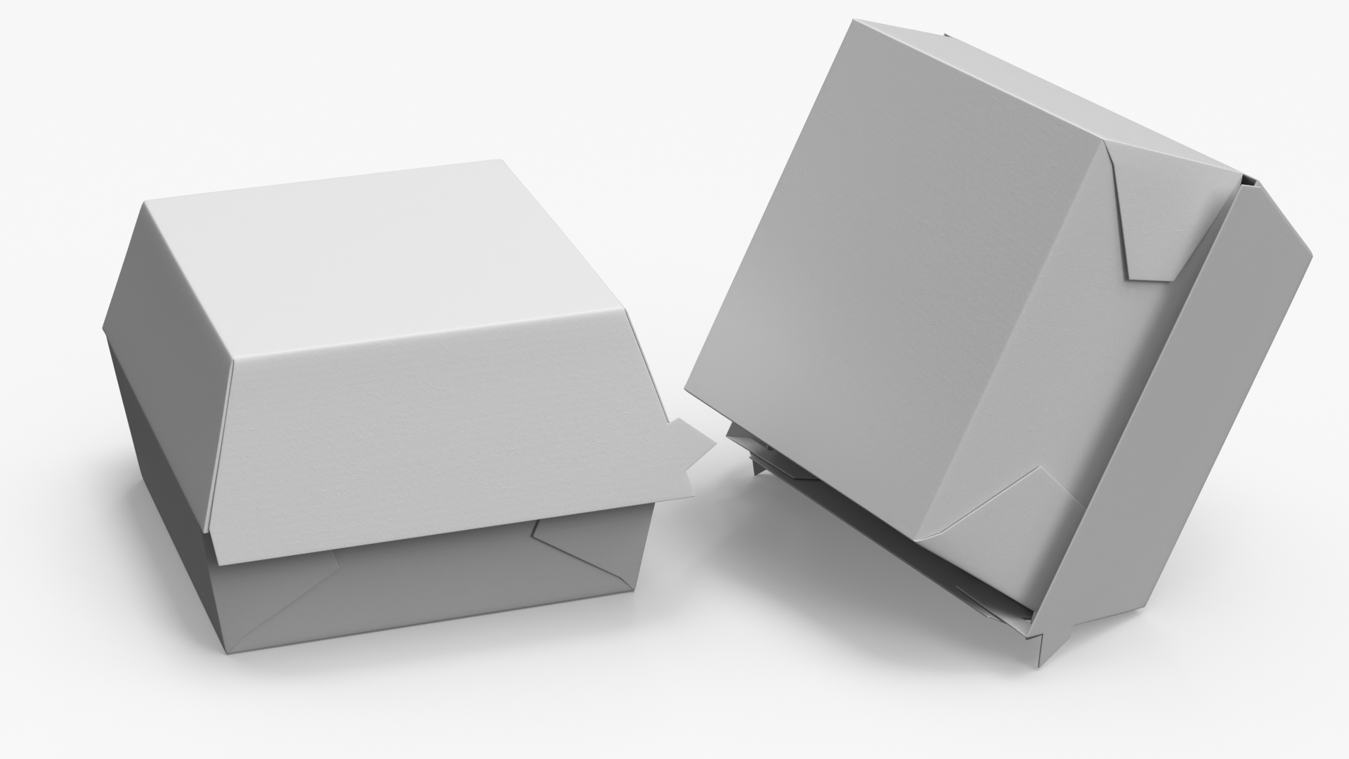 Burger Clamshell Box White - view 3