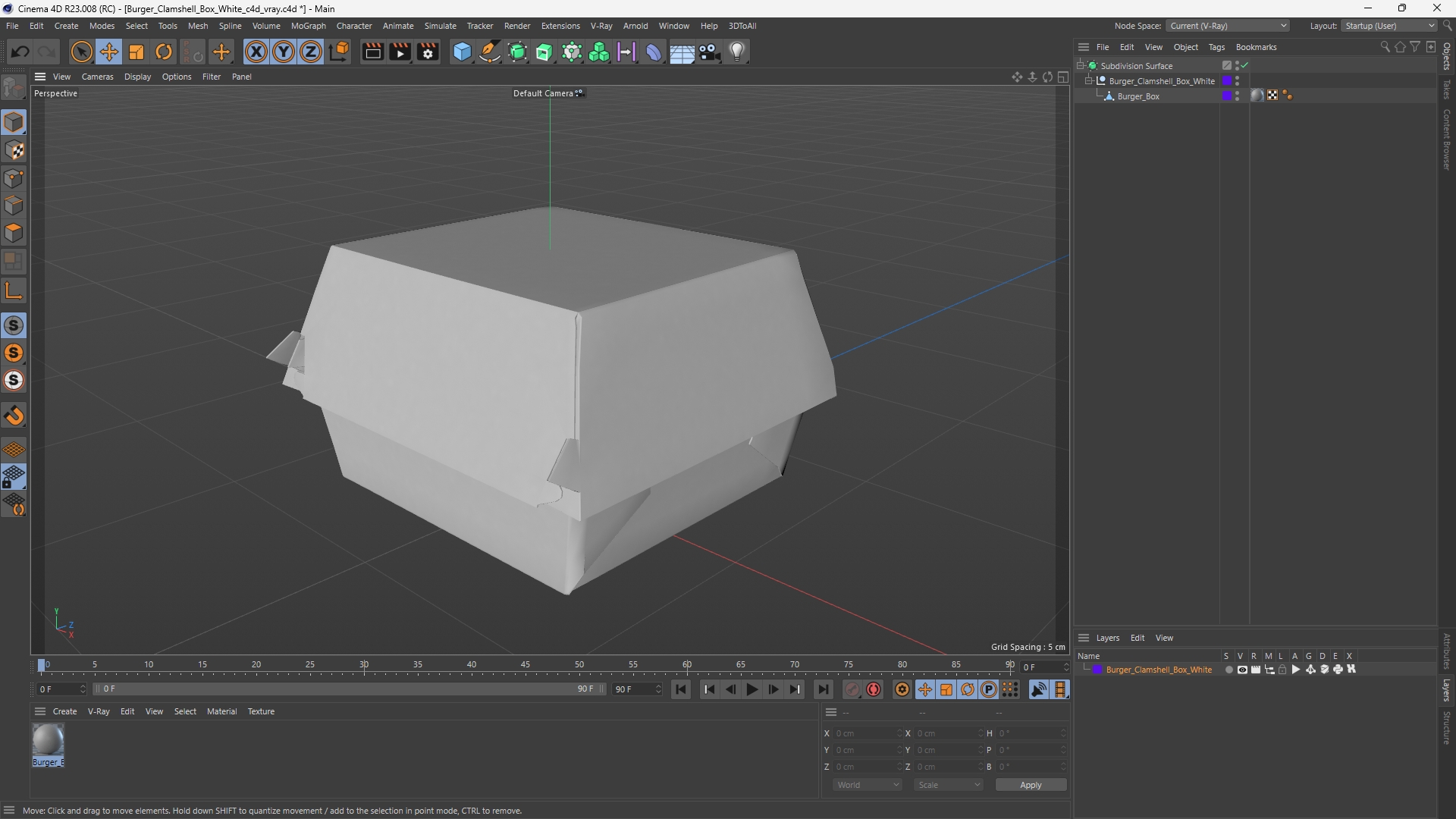 Burger Clamshell Box White - view 12