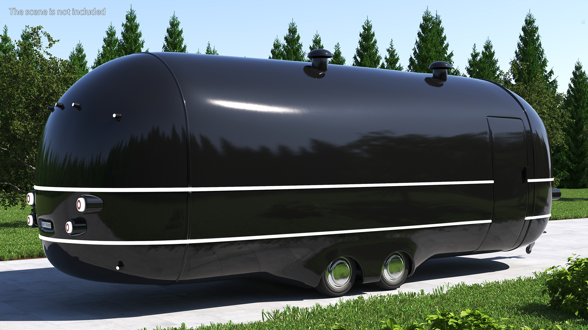 3D Food Truck Black