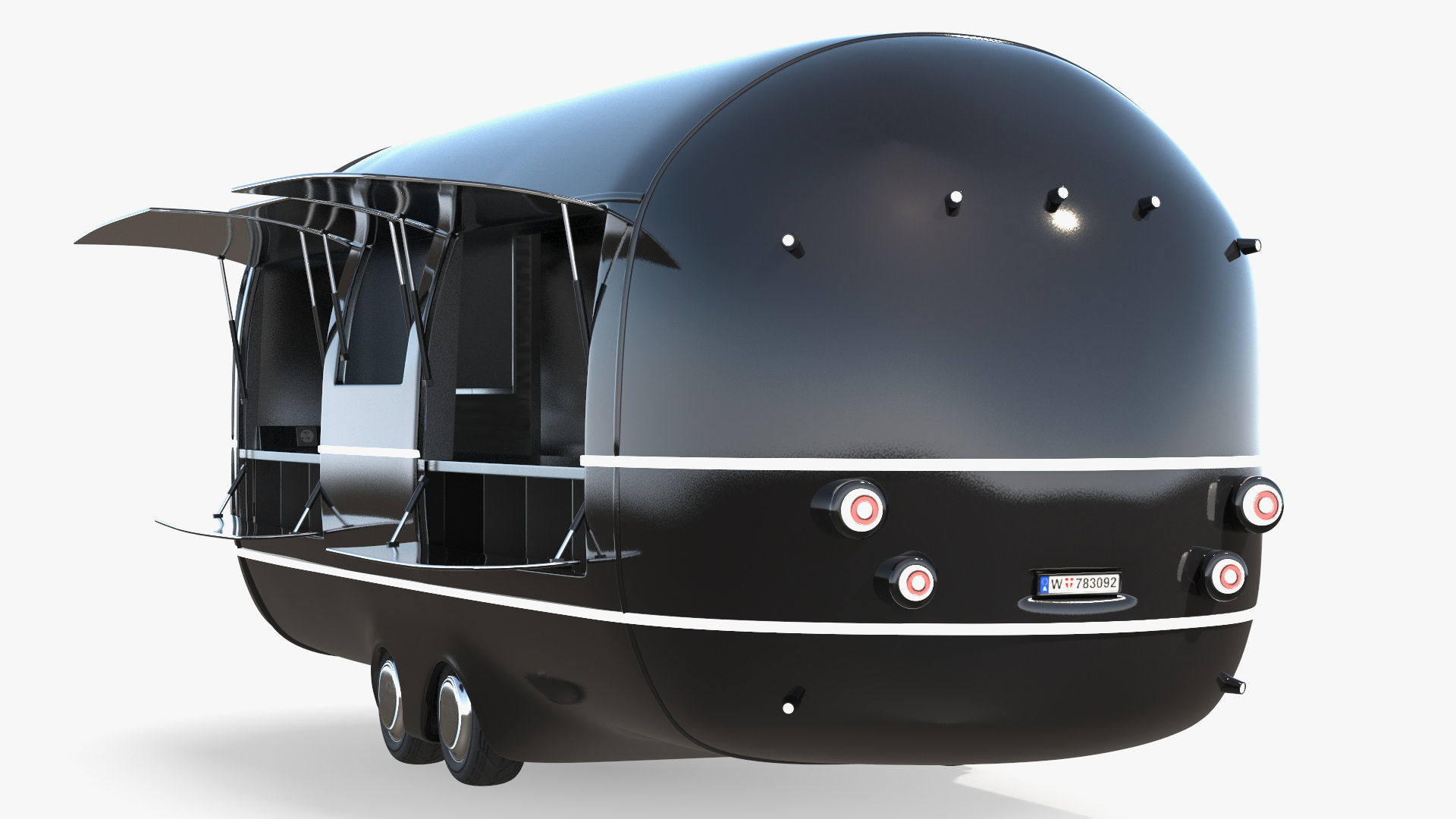 3D Food Truck Black