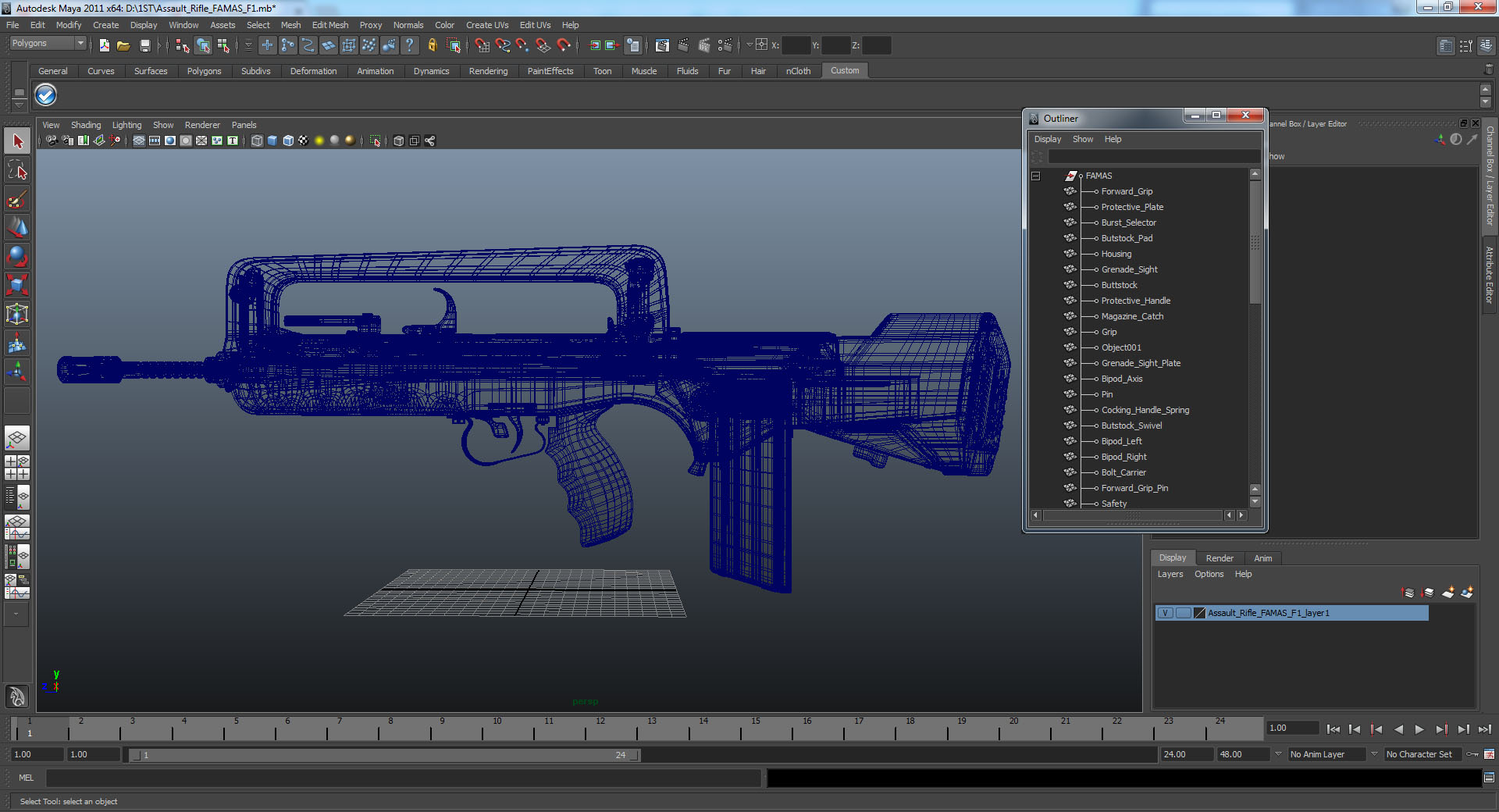 Assault Rifle FAMAS F1 3D