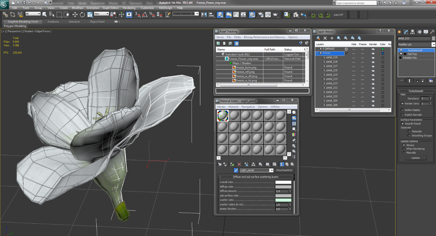 Freesia Flower 3D model