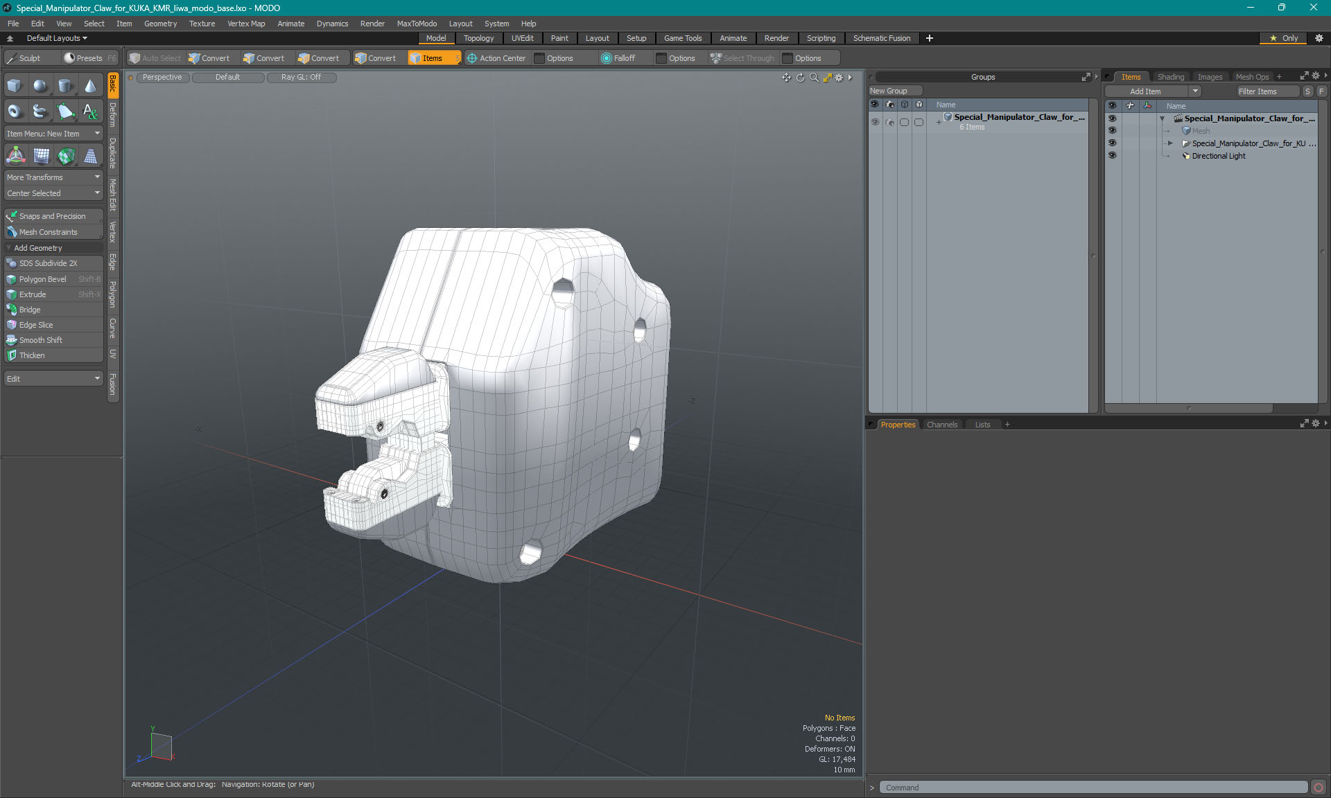 Special Manipulator Claw for KUKA KMR Iiwa 3D