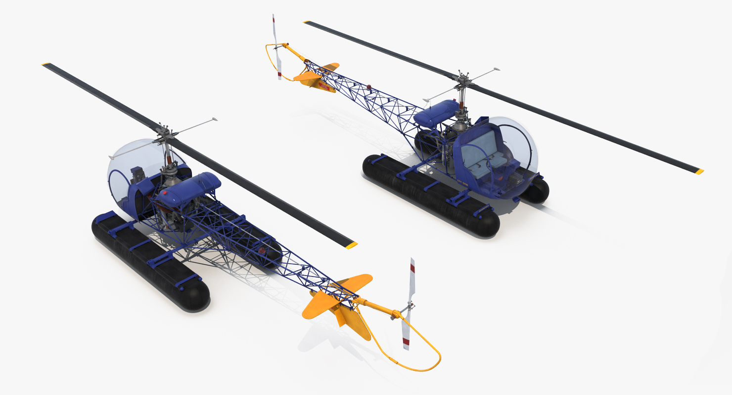 Bell 47 On Floats 3D