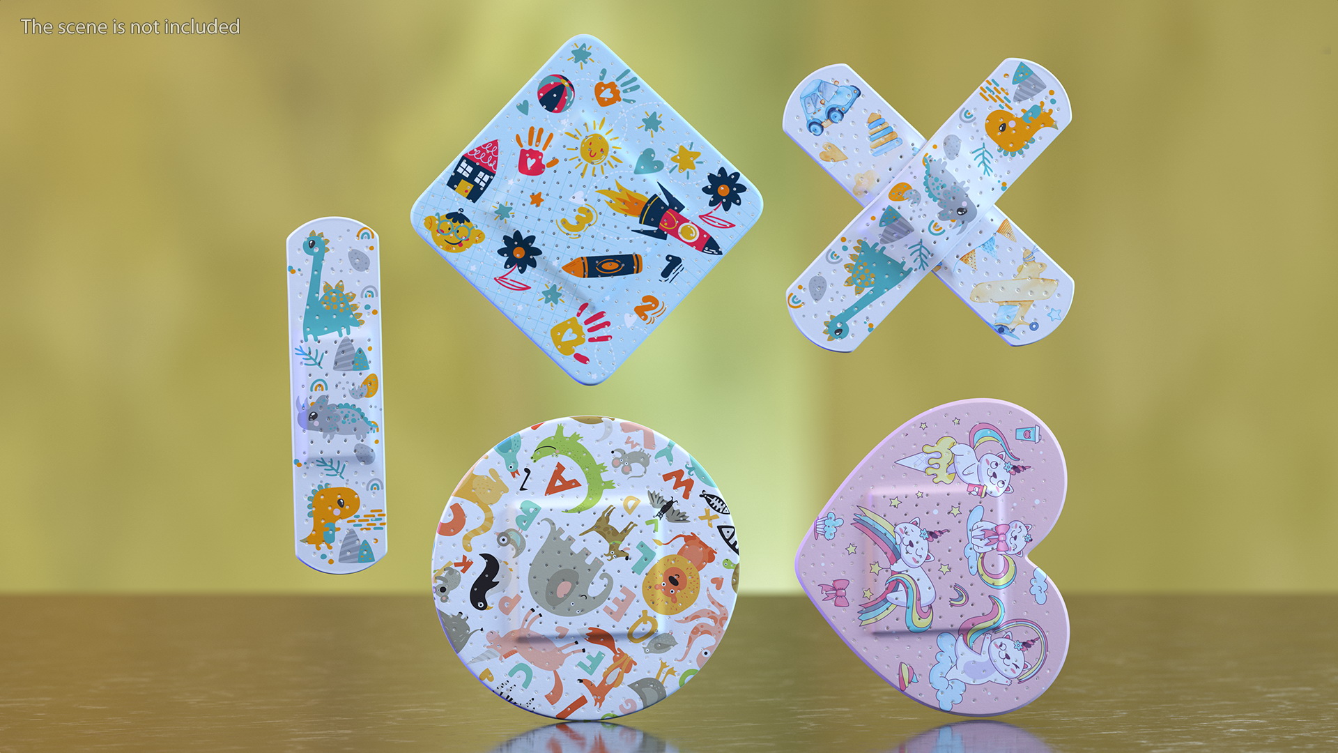 Band Aids Set for Kids 3D