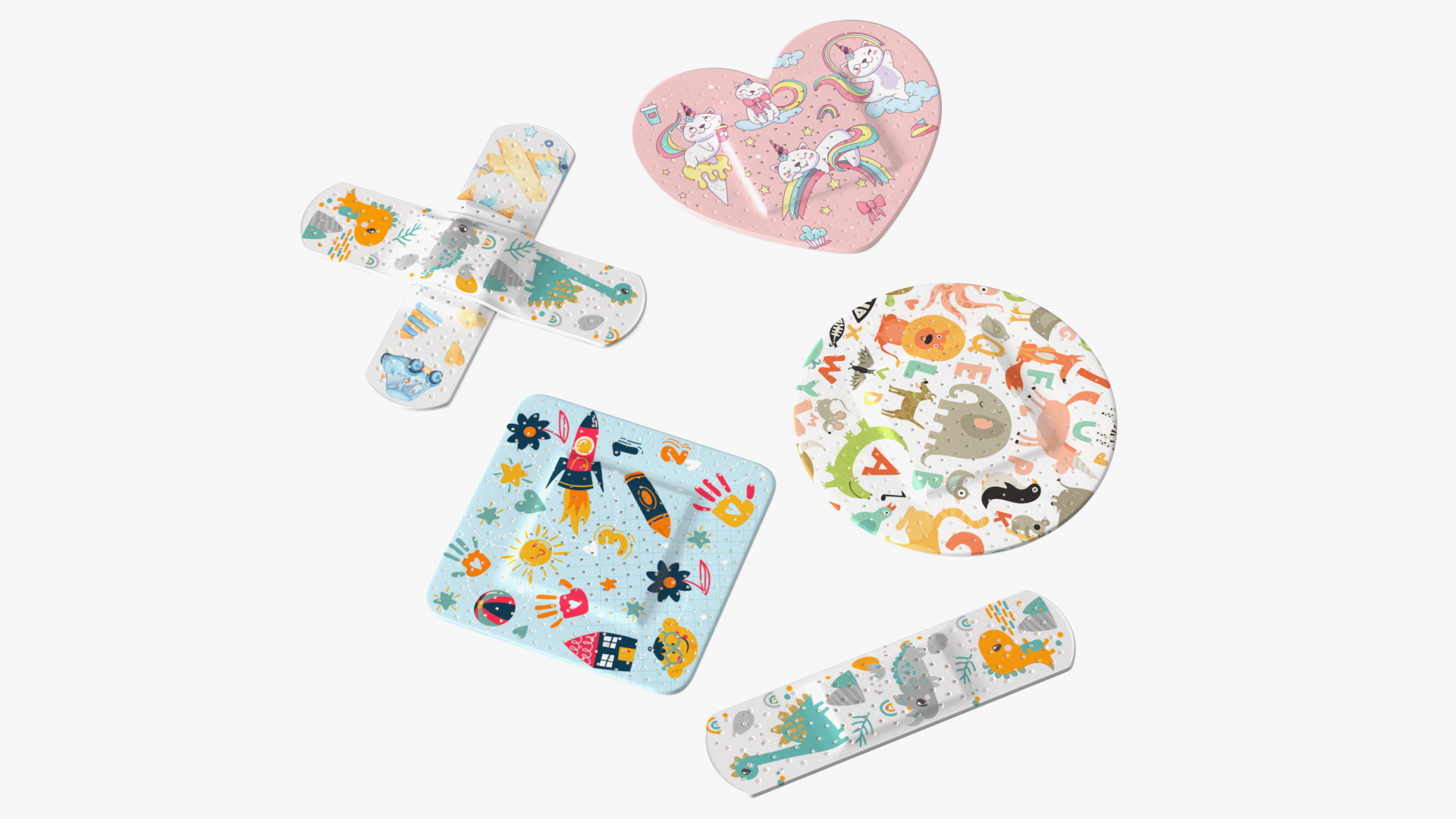 Band Aids Set for Kids 3D