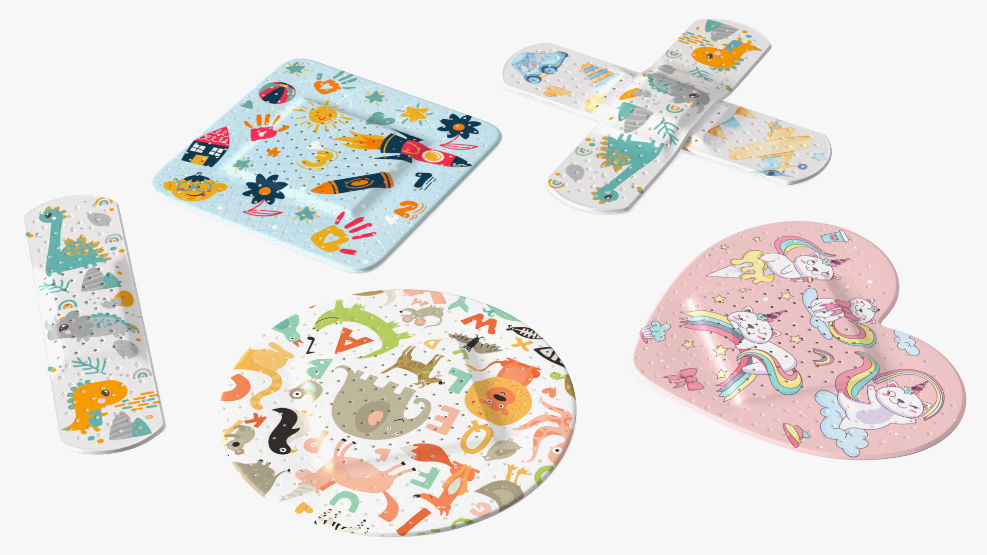 Band Aids Set for Kids 3D