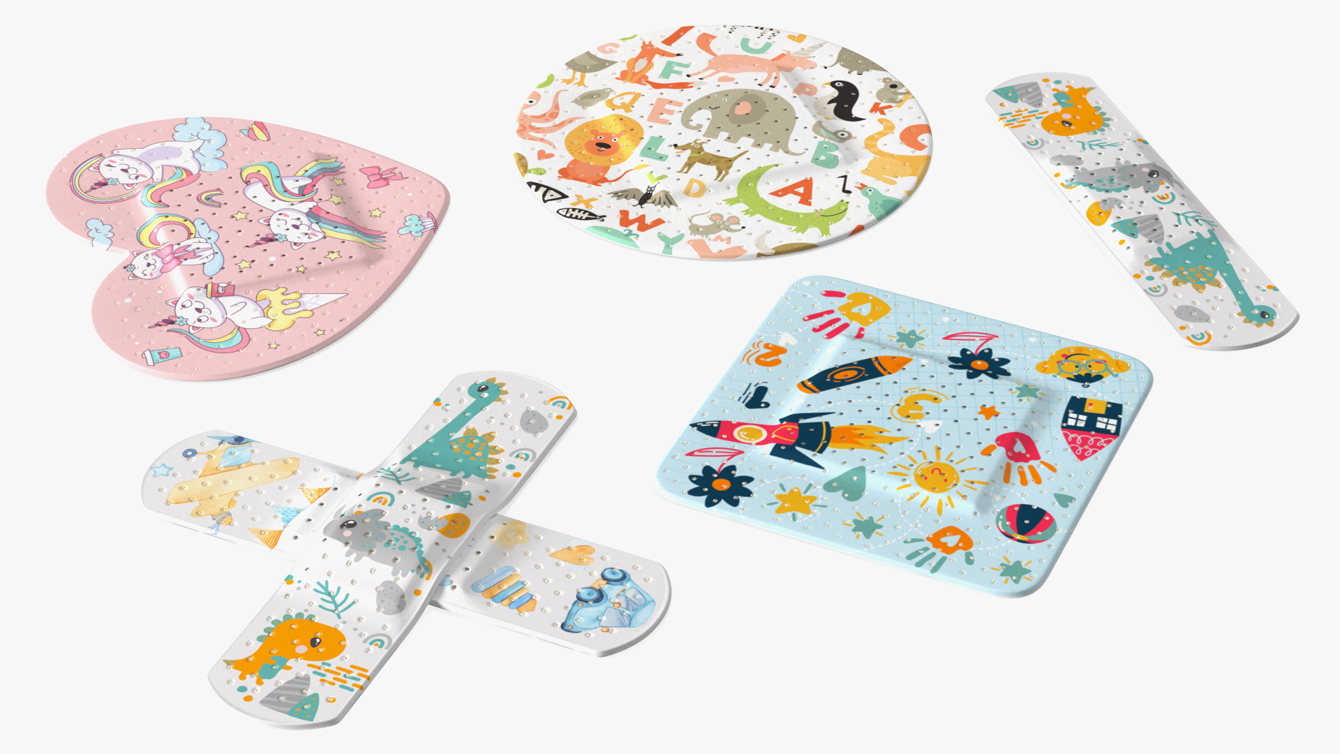 Band Aids Set for Kids 3D