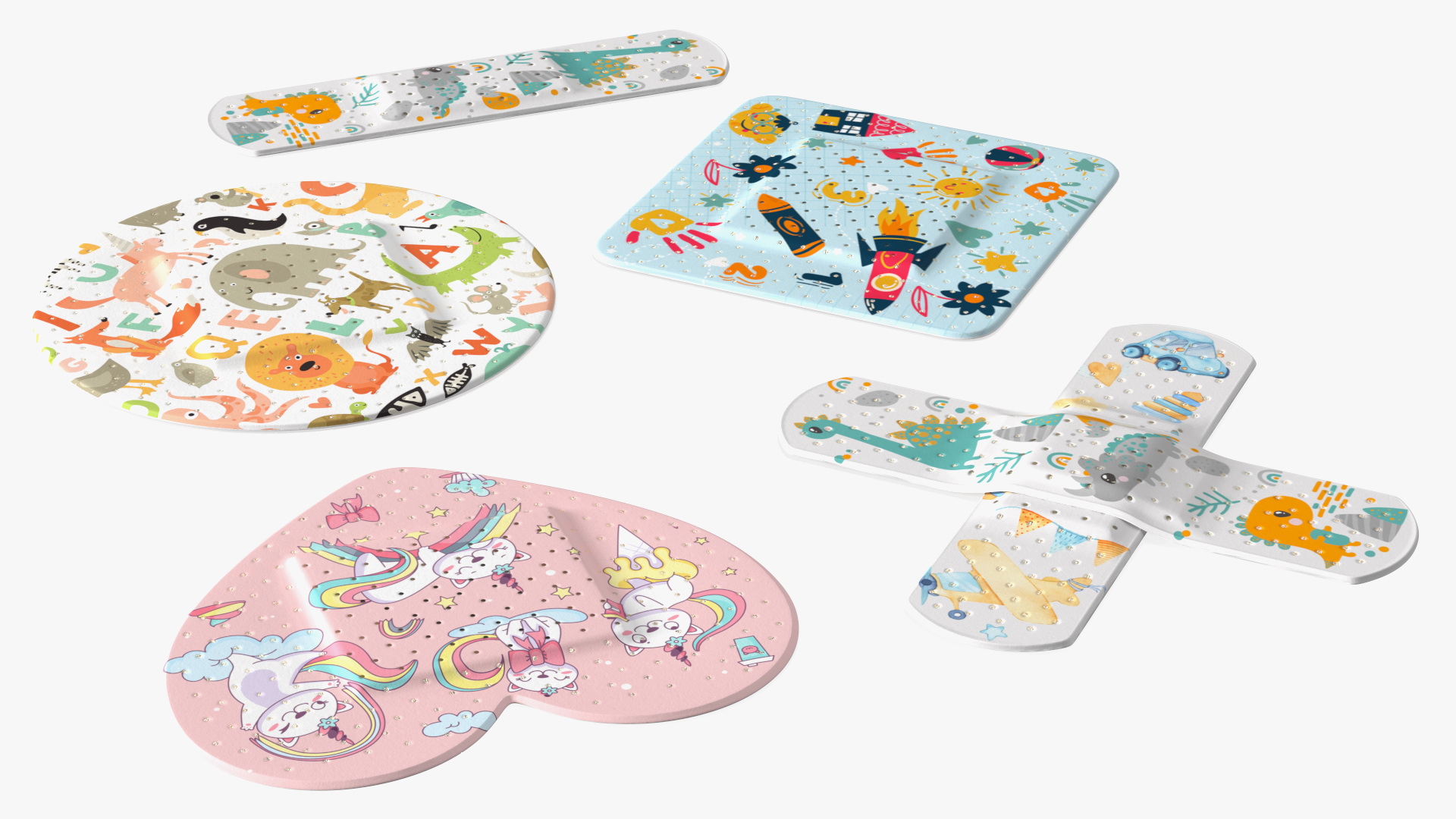 Band Aids Set for Kids 3D