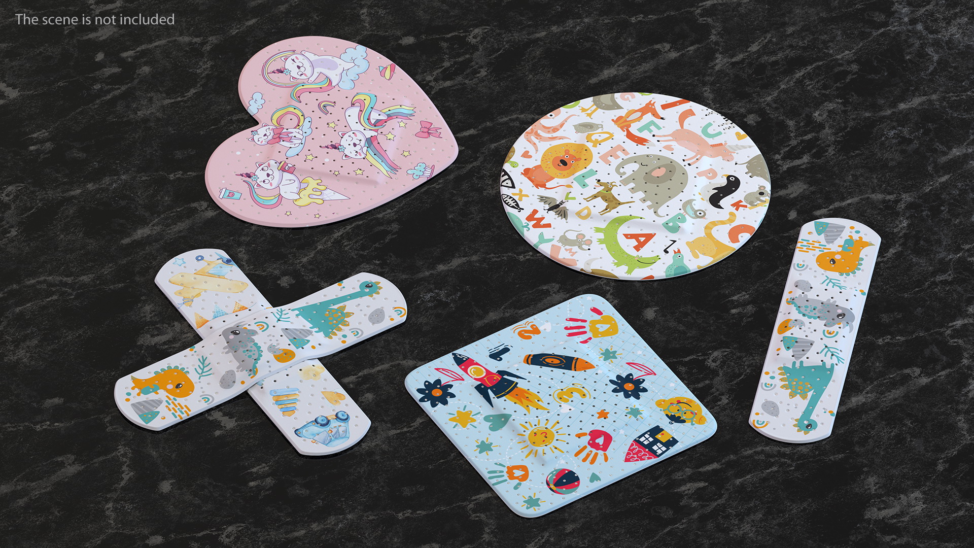 Band Aids Set for Kids 3D