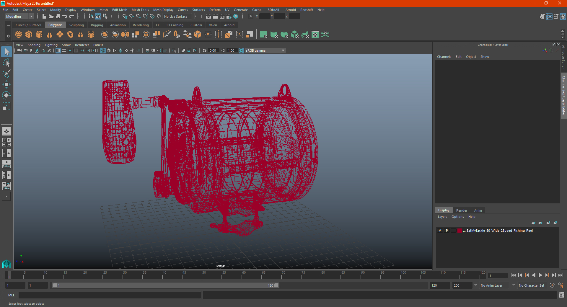 EatMyTackle 80 Wide 2Speed Fishing Reel 3D model