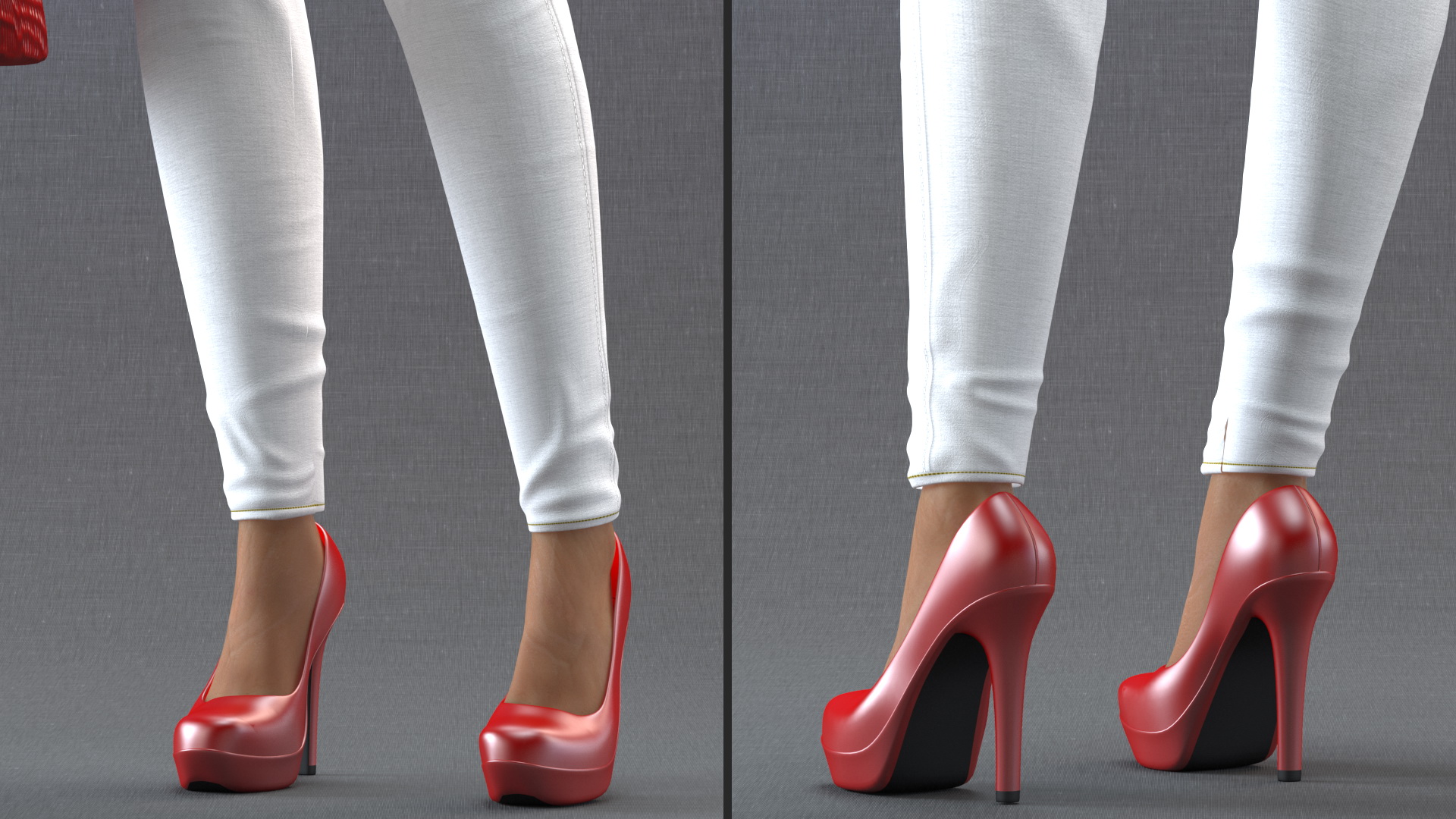 3D Fashionable Style Teenage Light Skin Black Girl Standing Pose