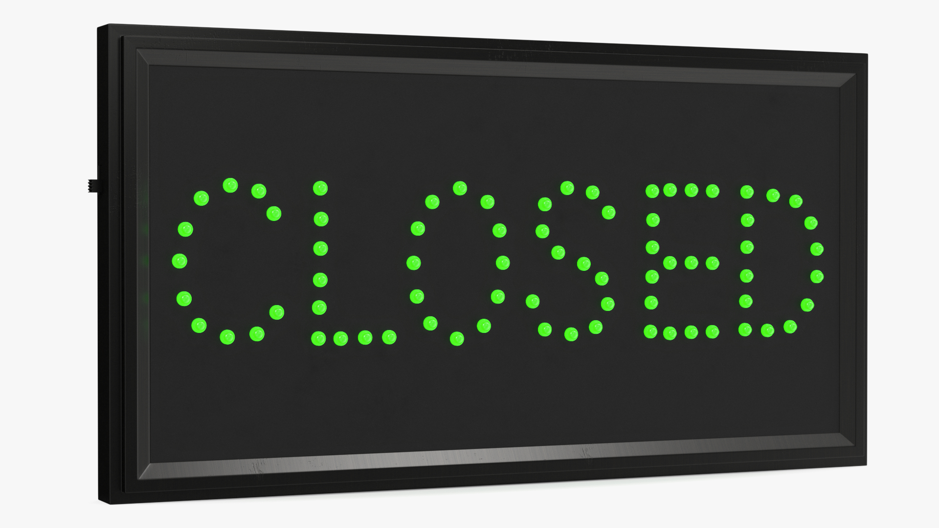 LED Light Business Sign Closed Green ON 3D model