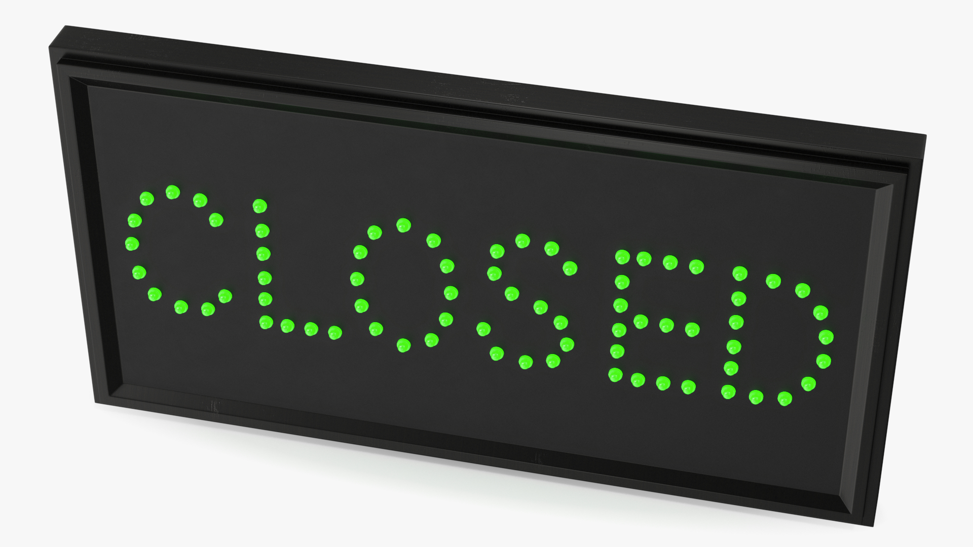 LED Light Business Sign Closed Green ON 3D model