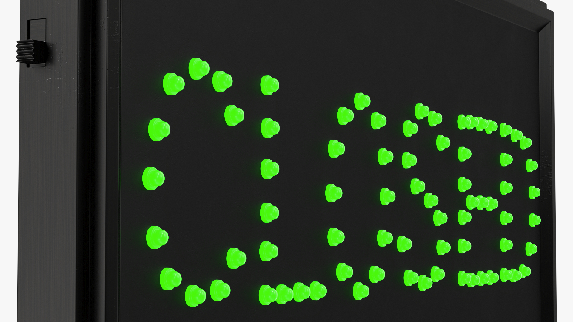 LED Light Business Sign Closed Green ON 3D model