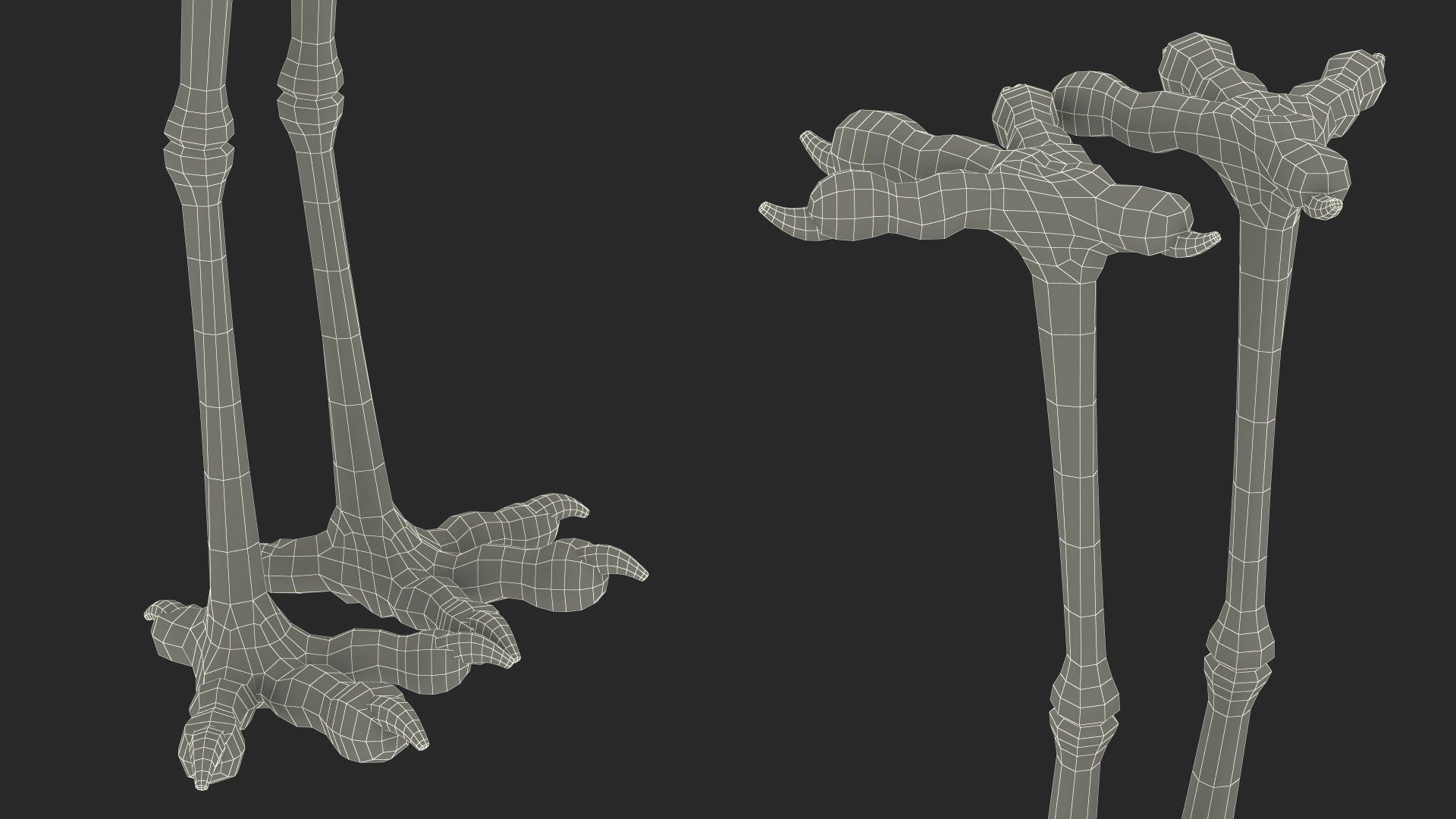 Cartoon Stork Rigged for Maya 3D model