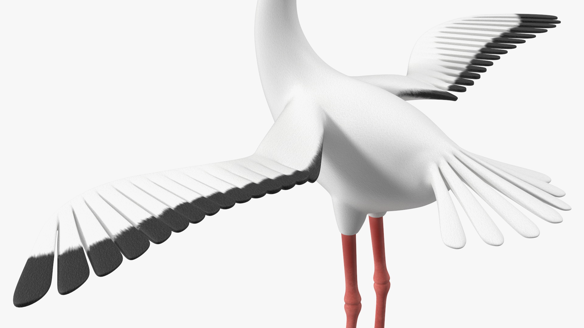Cartoon Stork Rigged for Maya 3D model