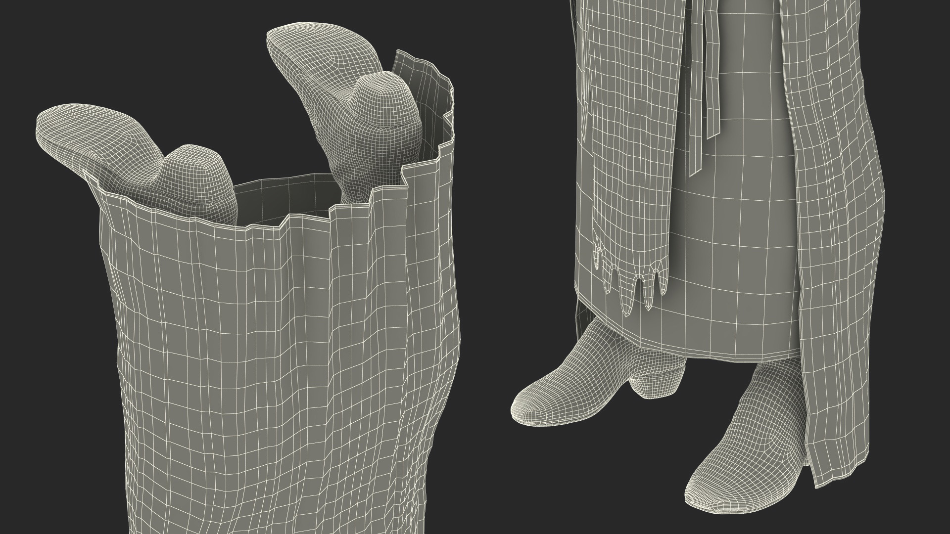 3D Elf Woman Fur model