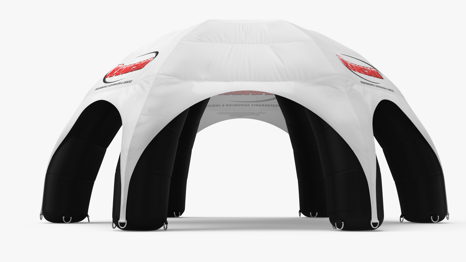 Inflatable Dome Tent Black White 3D