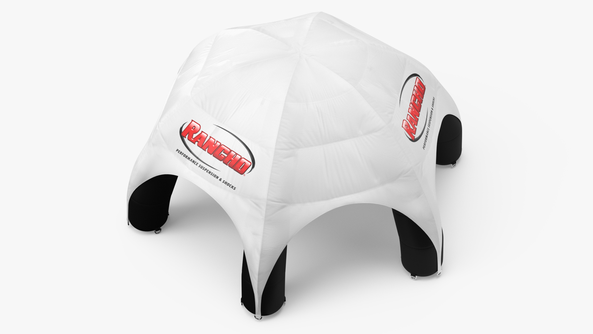 Inflatable Dome Tent Black White 3D